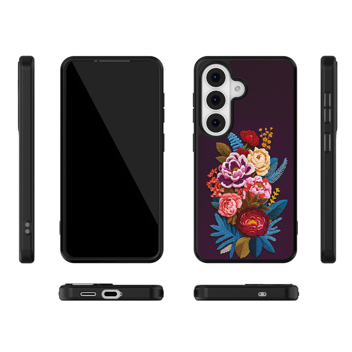 Baroque Bloom Samsung Galaxy S26 case – multi-angle view