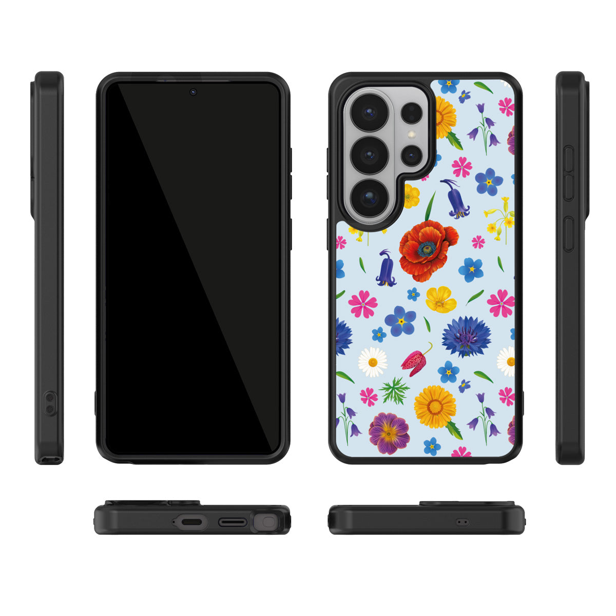 British Wildflowers Samsung Galaxy S26 Ultra case – multi-angle view