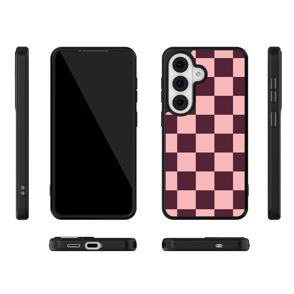Claret Tile Samsung Galaxy S26 Plus case – multi-angle view