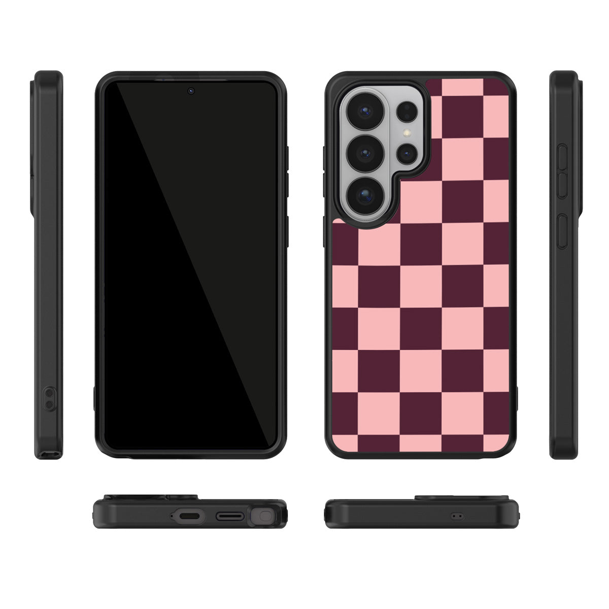 Claret Tile Samsung Galaxy S26 Ultra case – multi-angle view