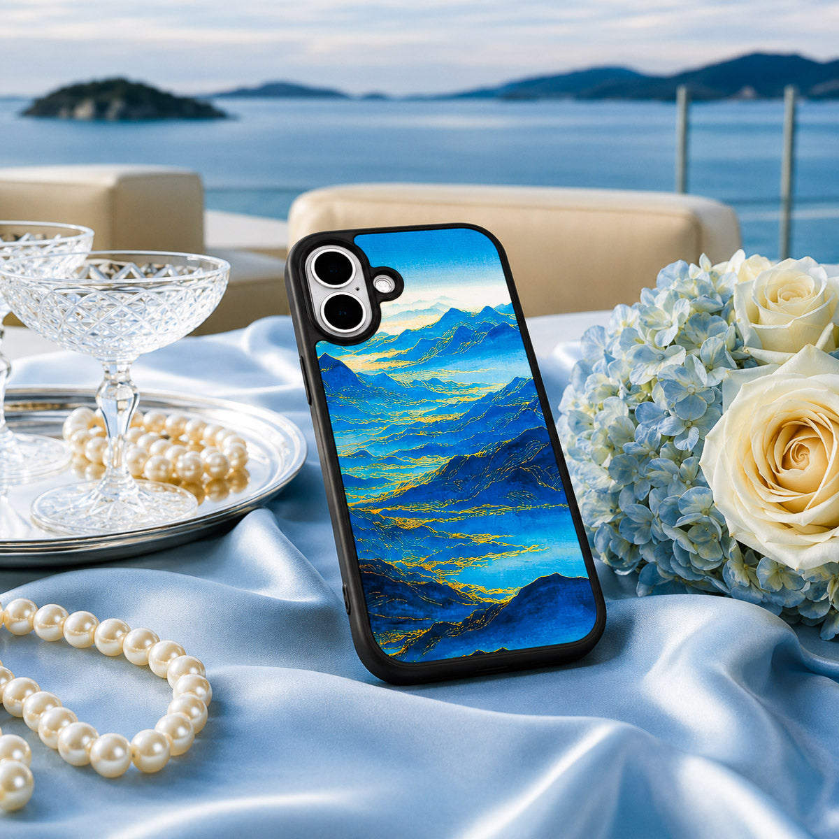 Blue Mountain Designer iPhone 16 Case – Ethereal Dawn | MagSafe — view 2