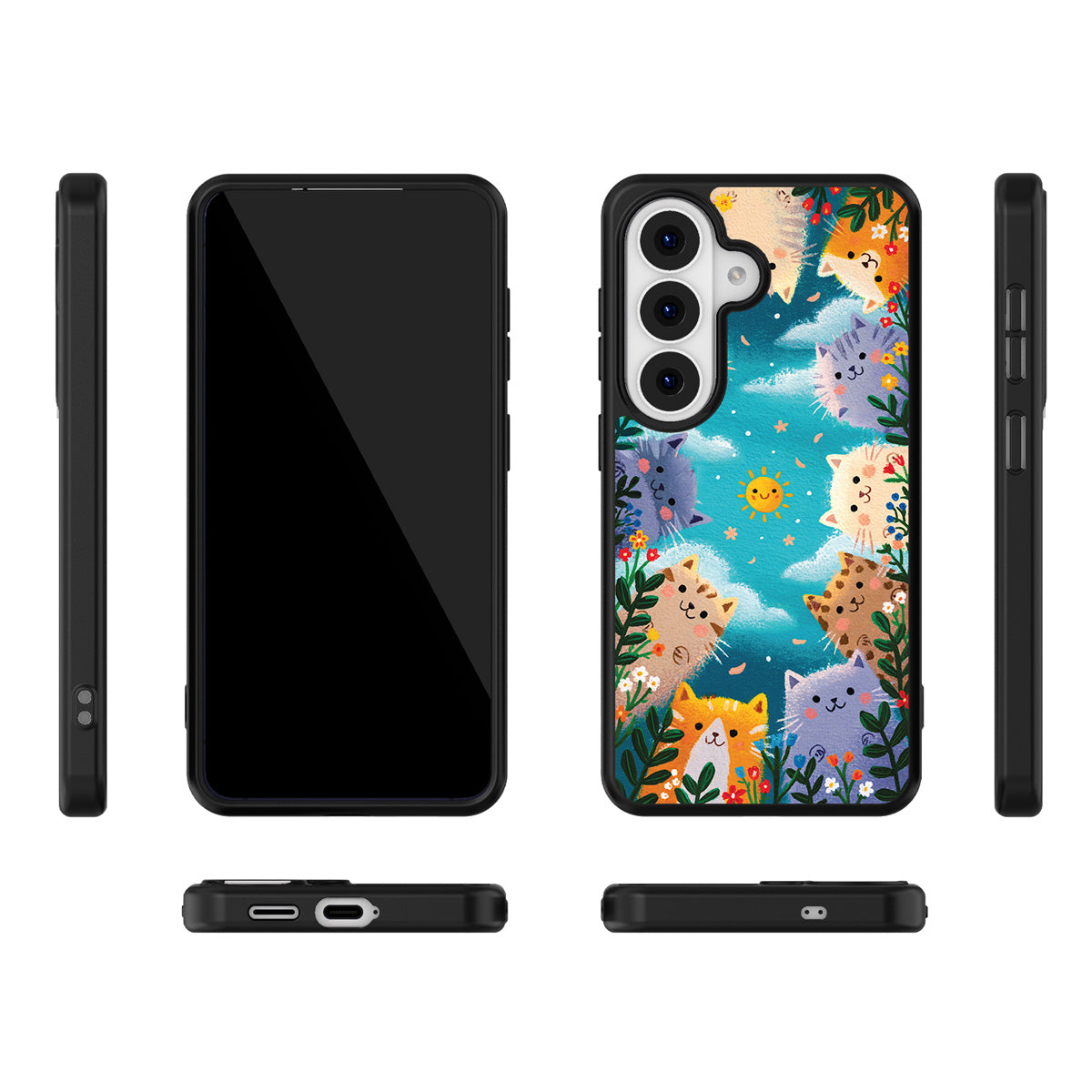 Garden Kittens Samsung Galaxy S26 Plus case – multi-angle view
