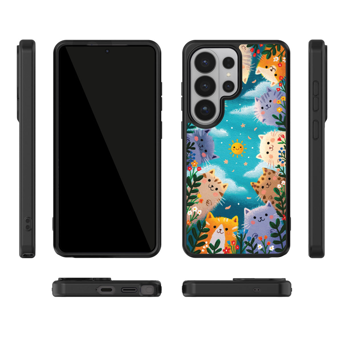 Garden Kittens Samsung Galaxy S26 Ultra case – multi-angle view