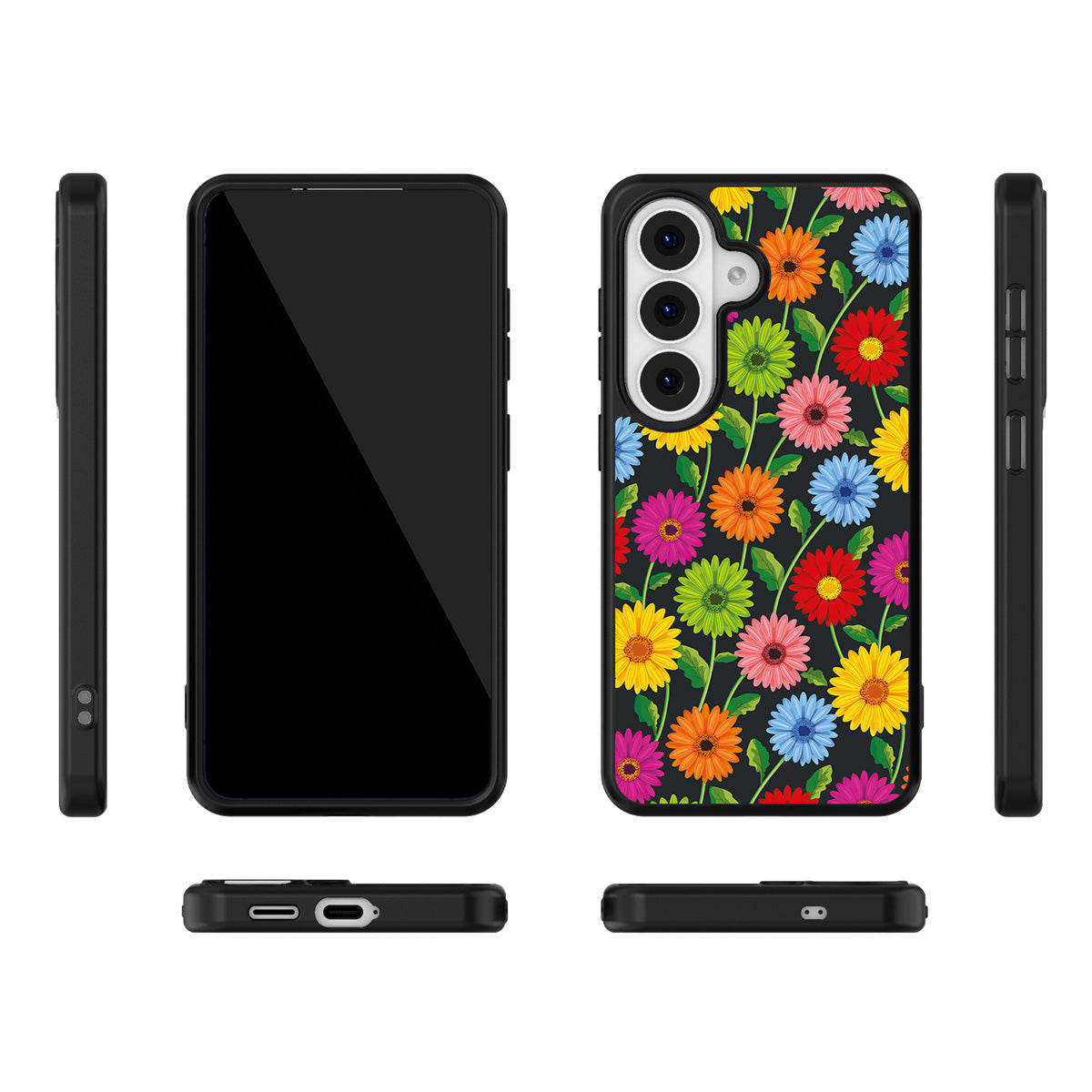 Gerbera Bloom Samsung Galaxy S26 case – multi-angle view