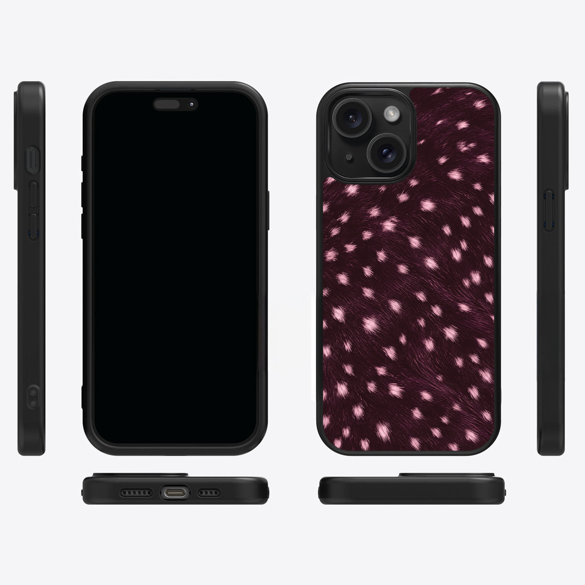 Fawn Spots iPhone 13 case cover – multi-angle view