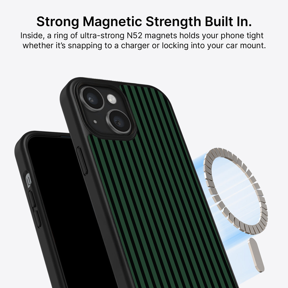 Green Stripe iPhone 13 Case – Jungle Rule | MagSafe