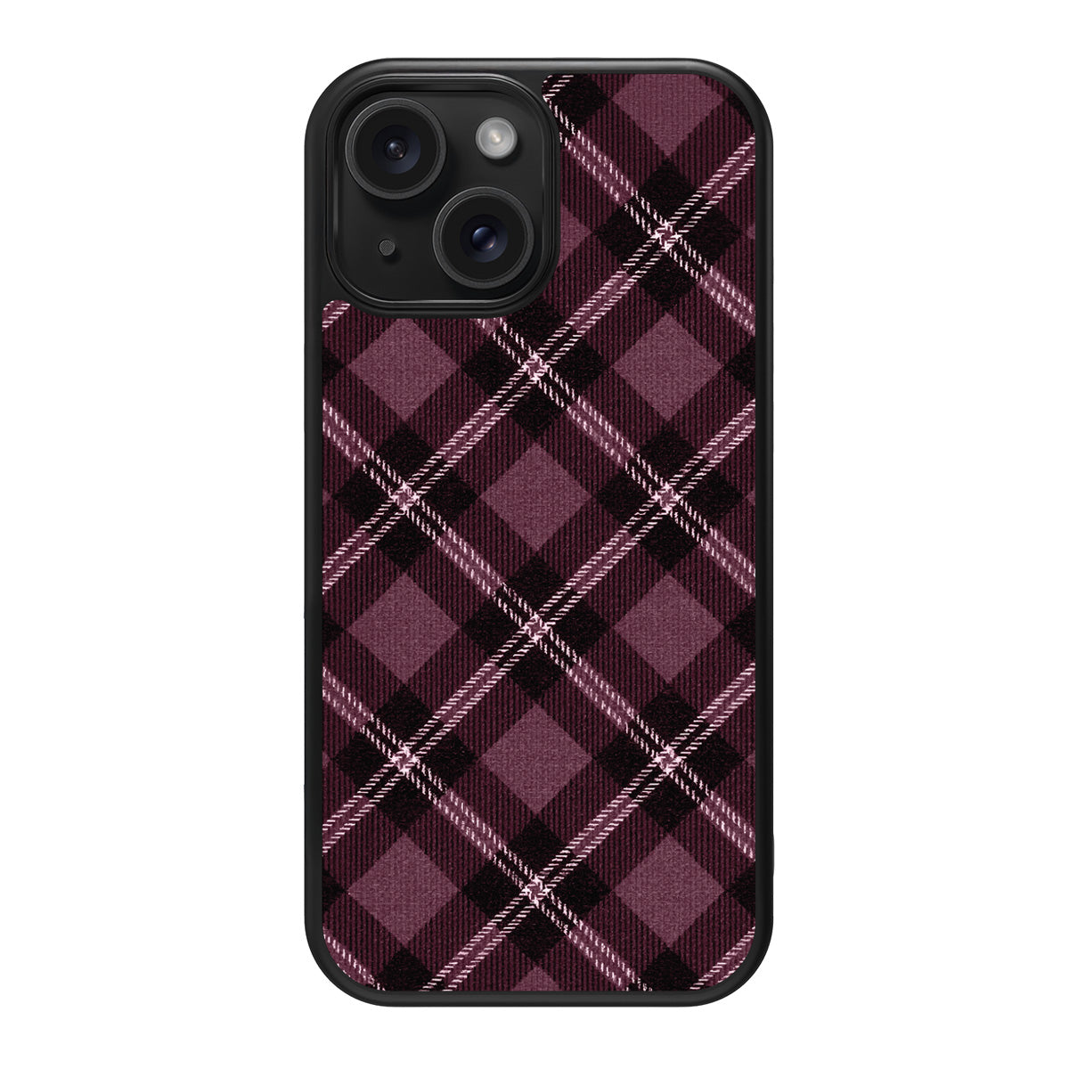 Merlot Weave design back view – iPhone 13 case