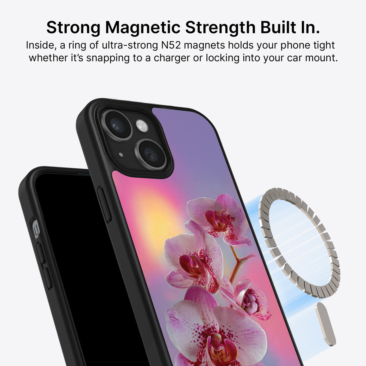 iPhone 13 MagSafe case – Orchid Dream design