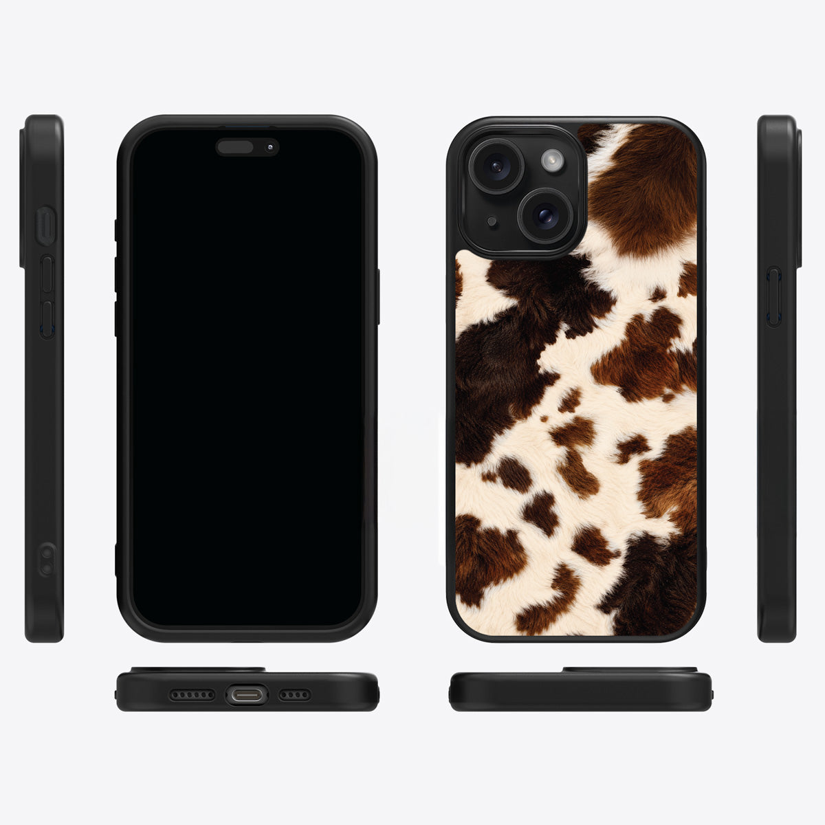 Cowhide Designer iPhone 13 Case – Swiss Cow | MagSafe
