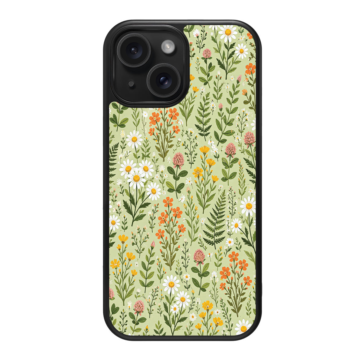 Wildflower Meadow design back view – iPhone 13 case