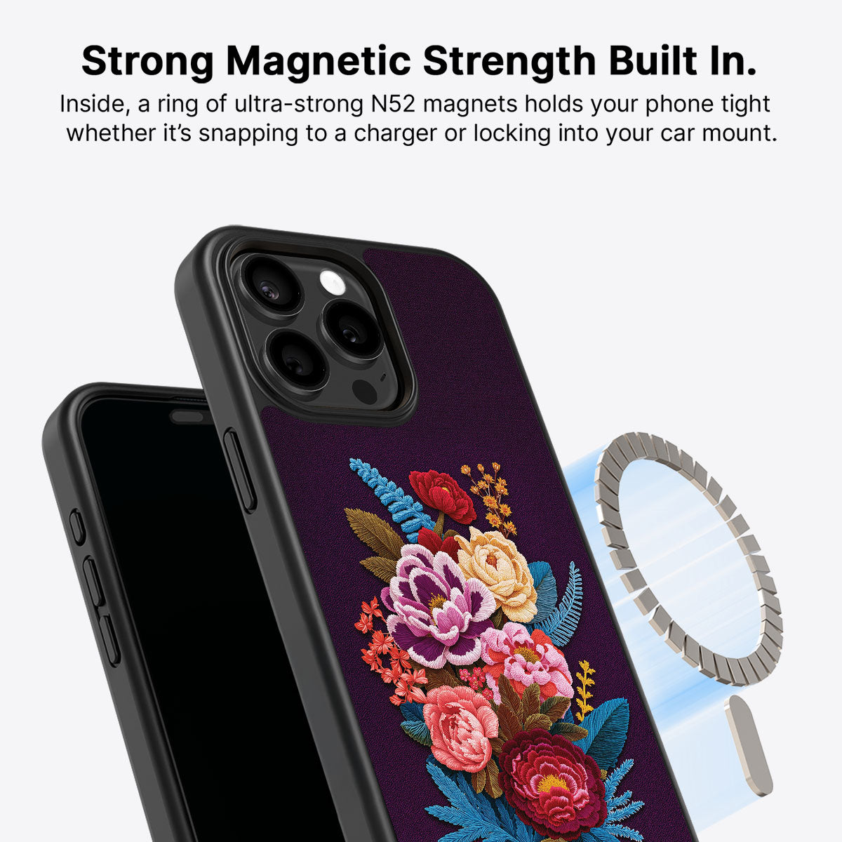 Floral Designer iPhone 13 Pro Case – Baroque Bloom | MagSafe