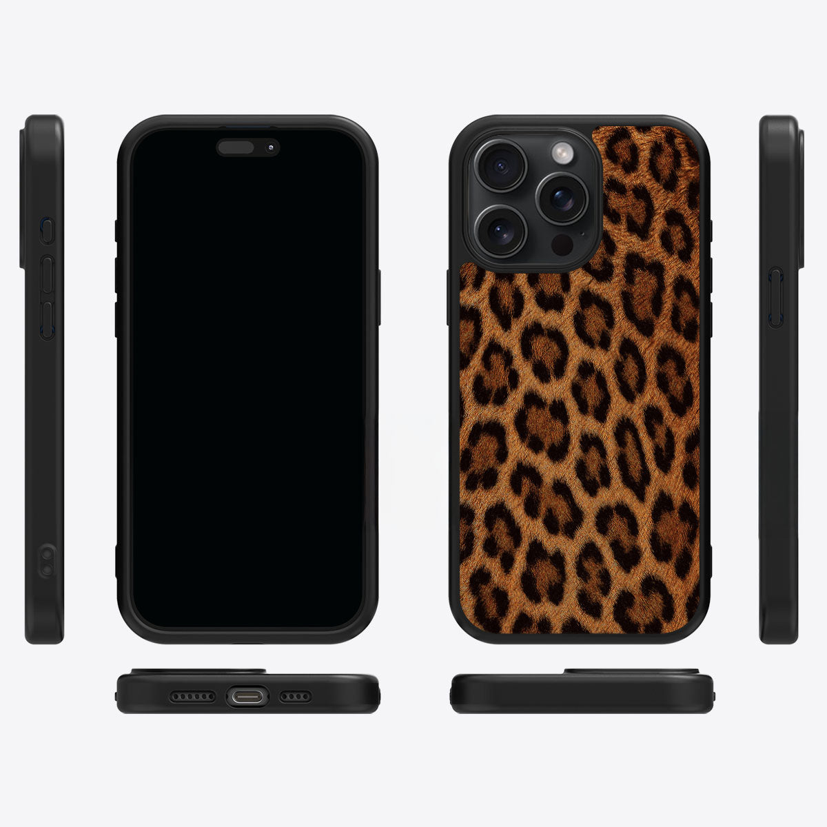 Classic Leopard iPhone 13 Pro case cover – multi-angle view