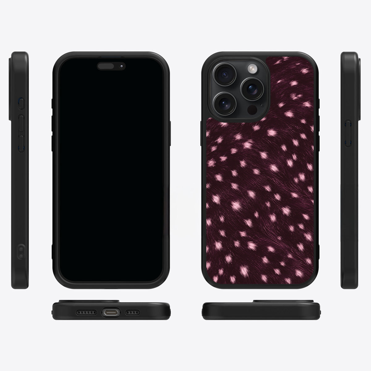 Fawn Spots iPhone 13 Pro case cover – multi-angle view