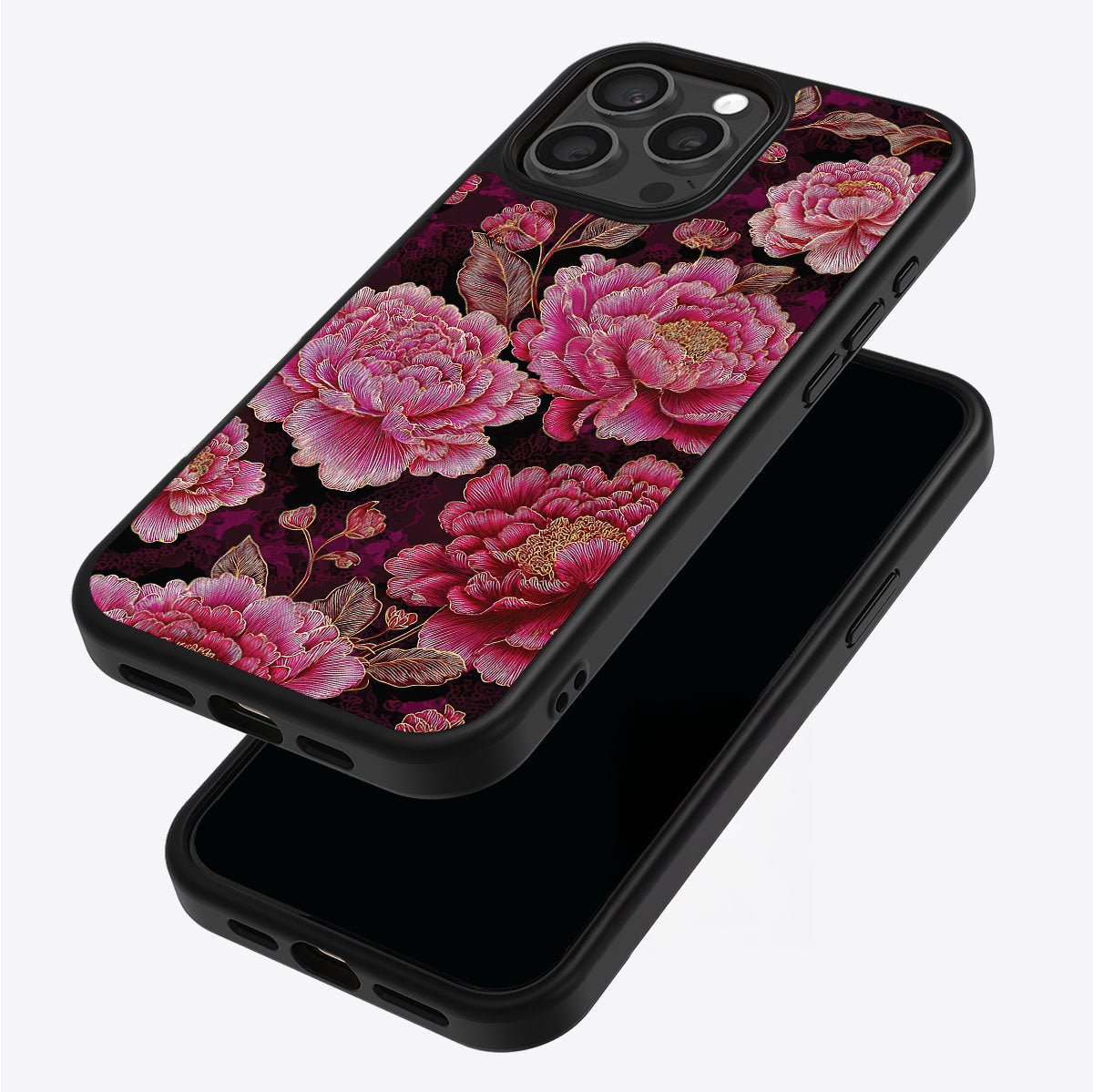 Floral Opulence iPhone 13 Pro case – back and side view
