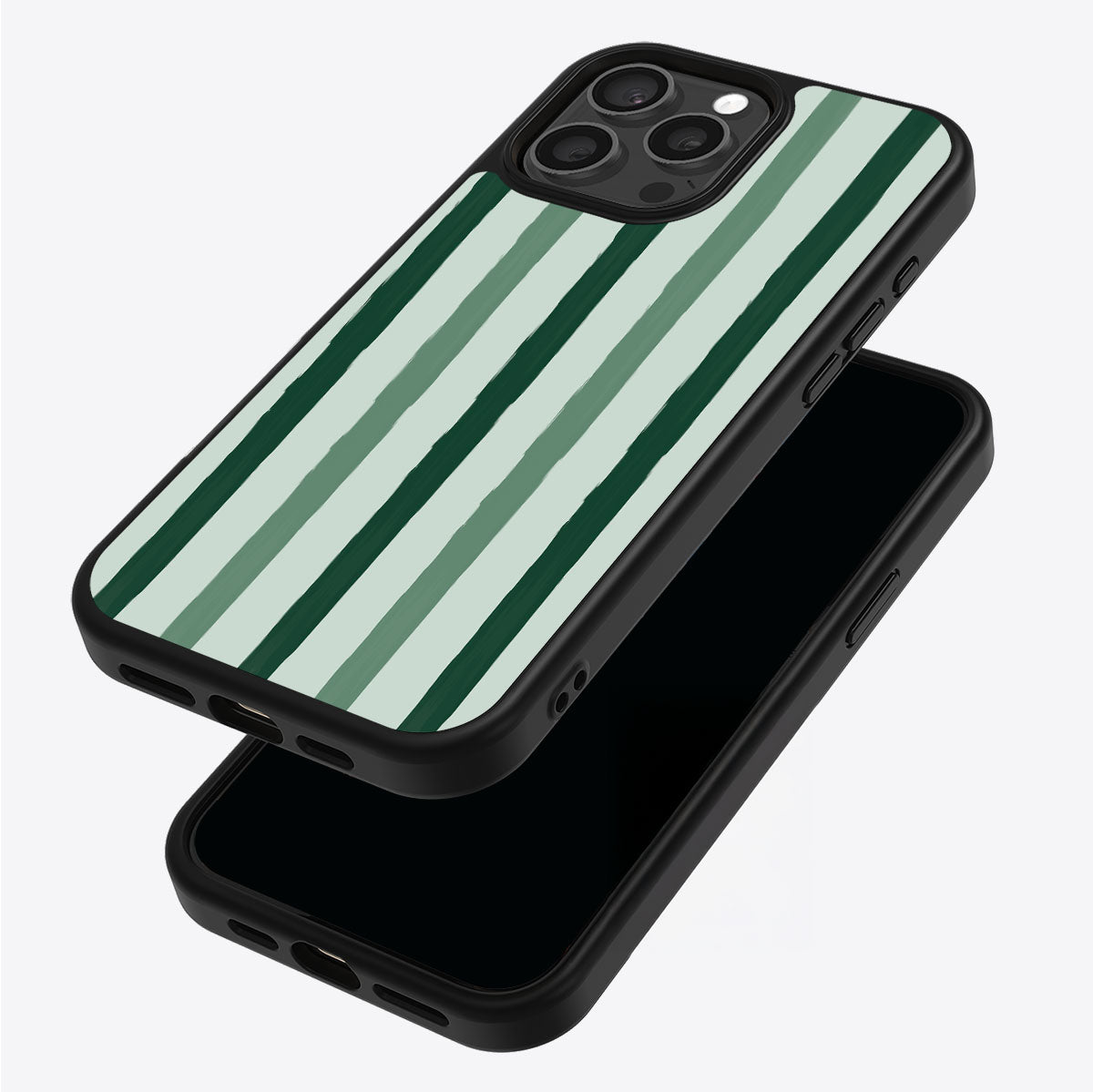 Green Watercolor Stripes - iPhone 13 Pro Case #case type_core (magsafe), #case type_core (non magsafe)