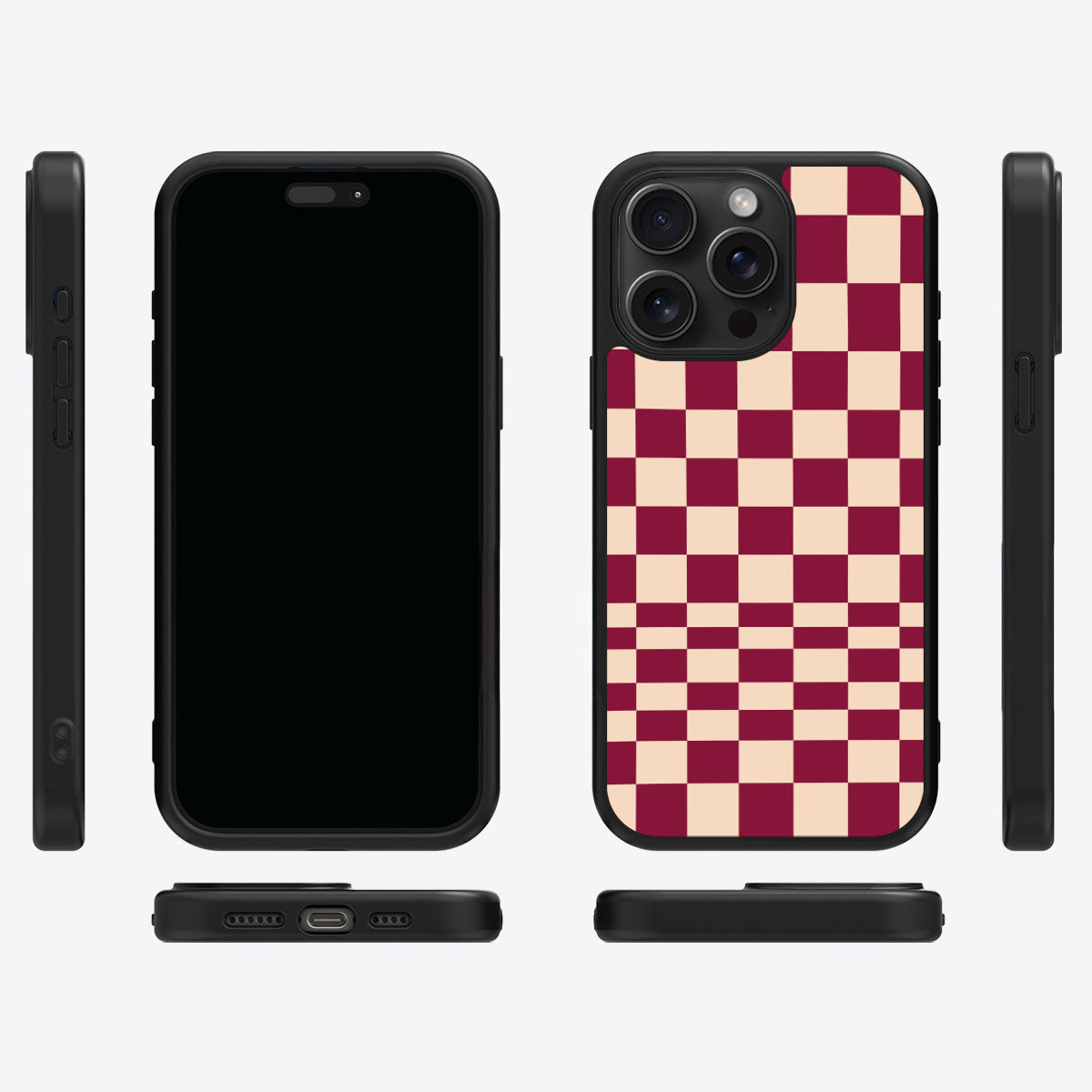 Rouge Board iPhone 13 Pro case cover – multi-angle view