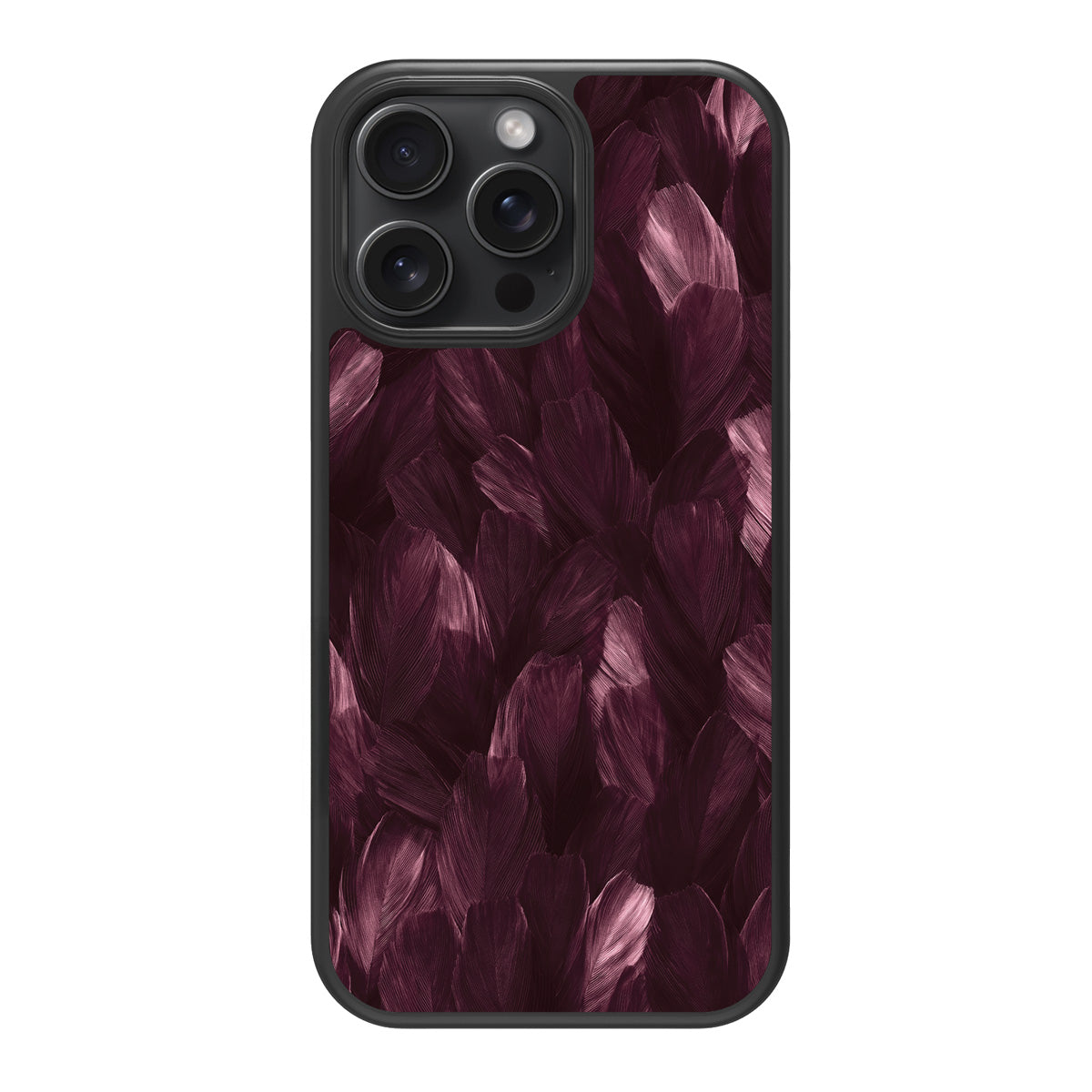 Wine Plumage design back view – iPhone 13 Pro case