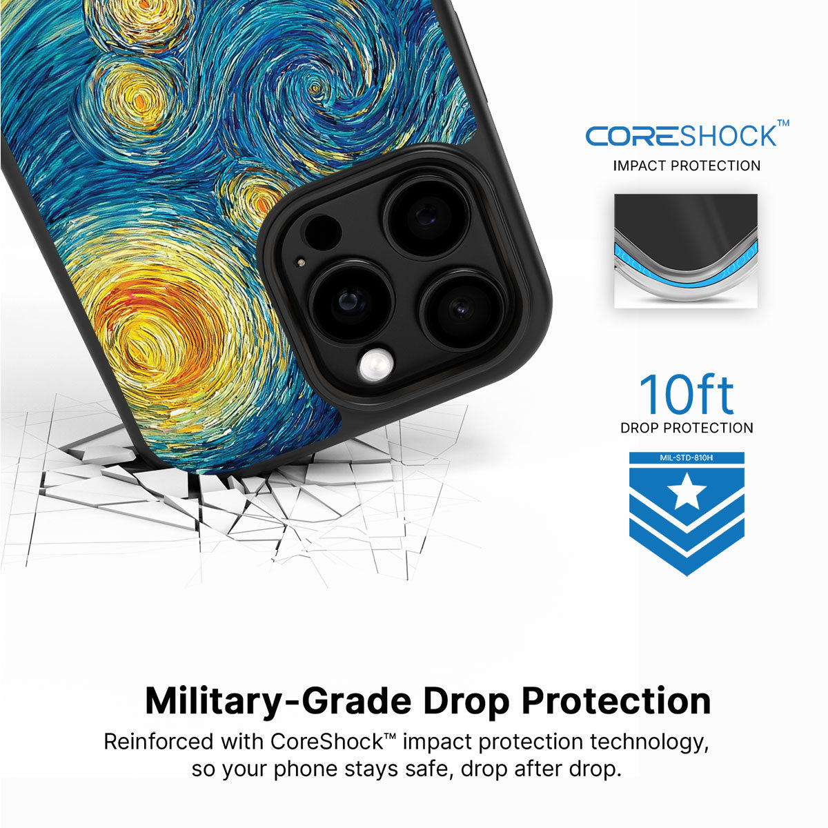 Astral Waves iPhone 13 Pro Max case with drop protection