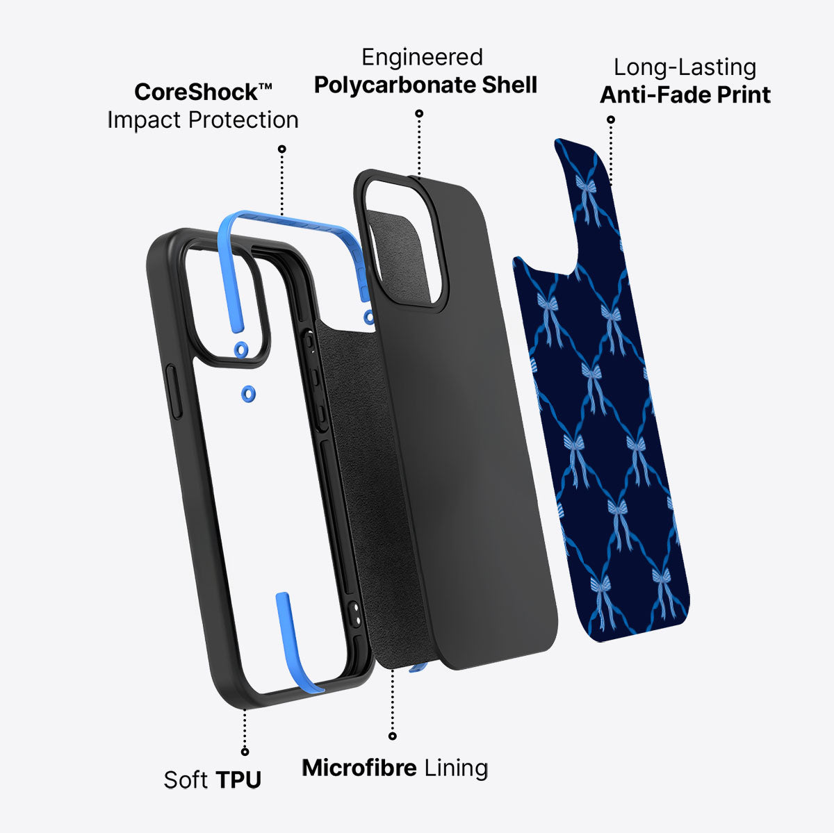 Azure Elegance - iPhone 13 Pro Max Case #case type_core (non magsafe)