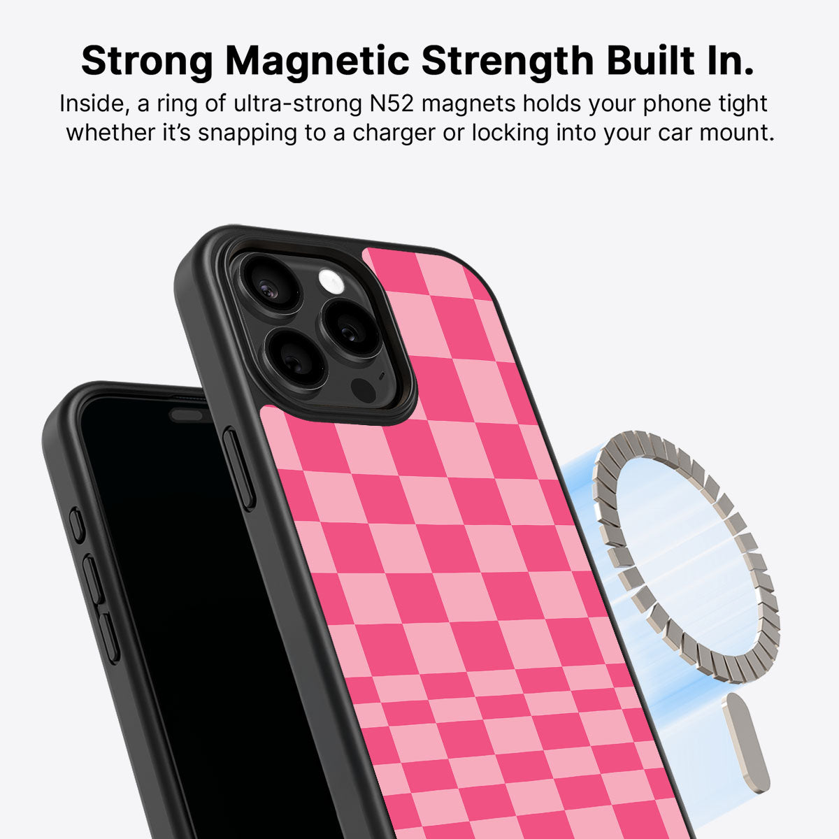 iPhone 13 Pro Max MagSafe case – Candy Check design