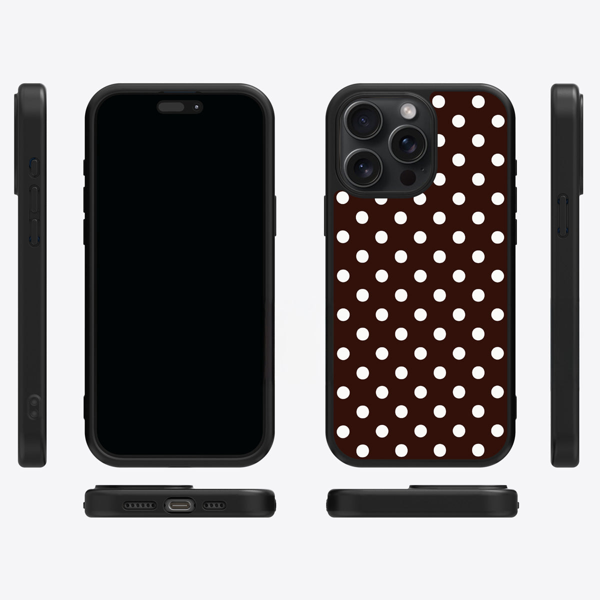 Cocoa Confetti iPhone 13 Pro Max case cover – multi-angle view