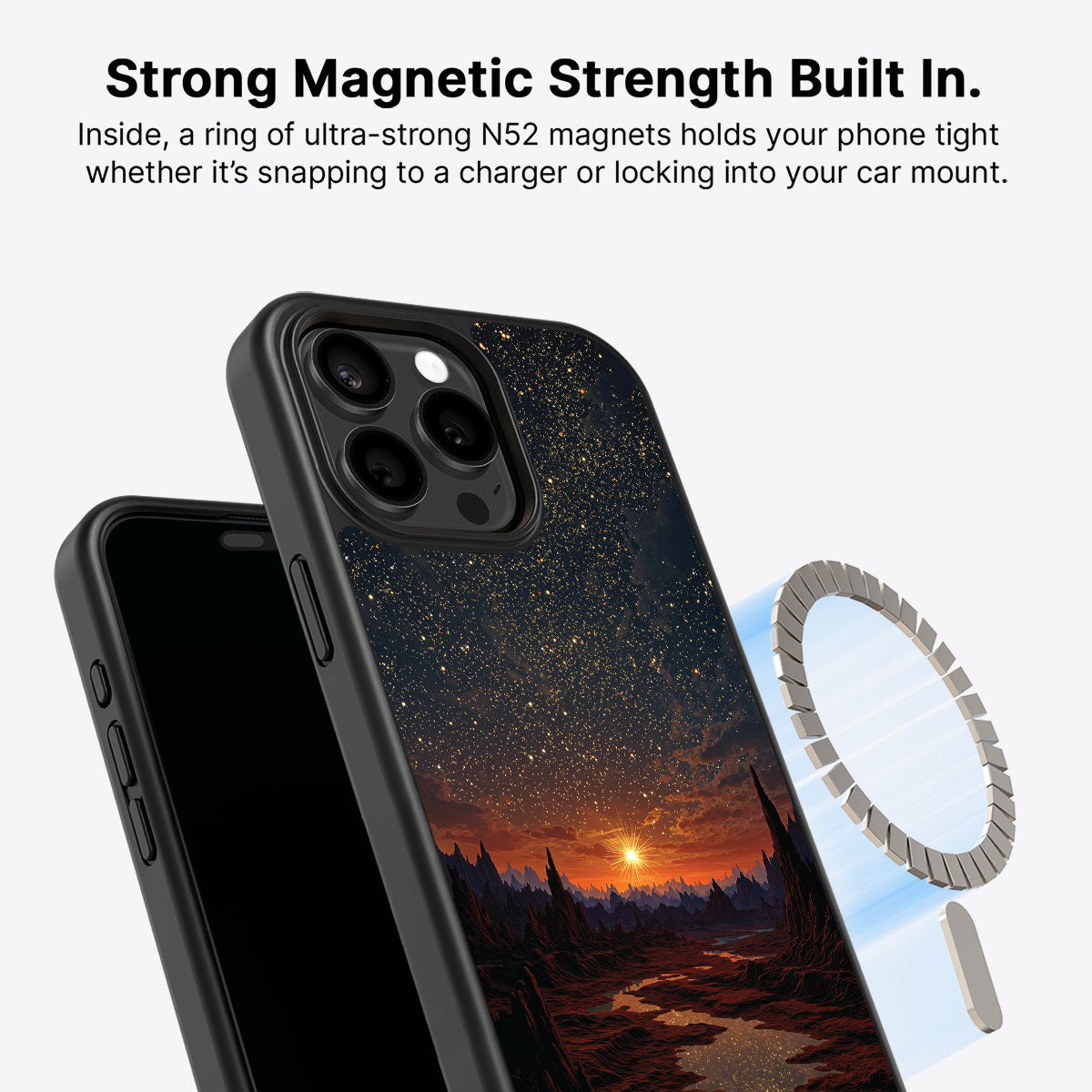 Orange Sunset Designer iPhone 13 Pro Max Case – Desert Dusk | MagSafe
