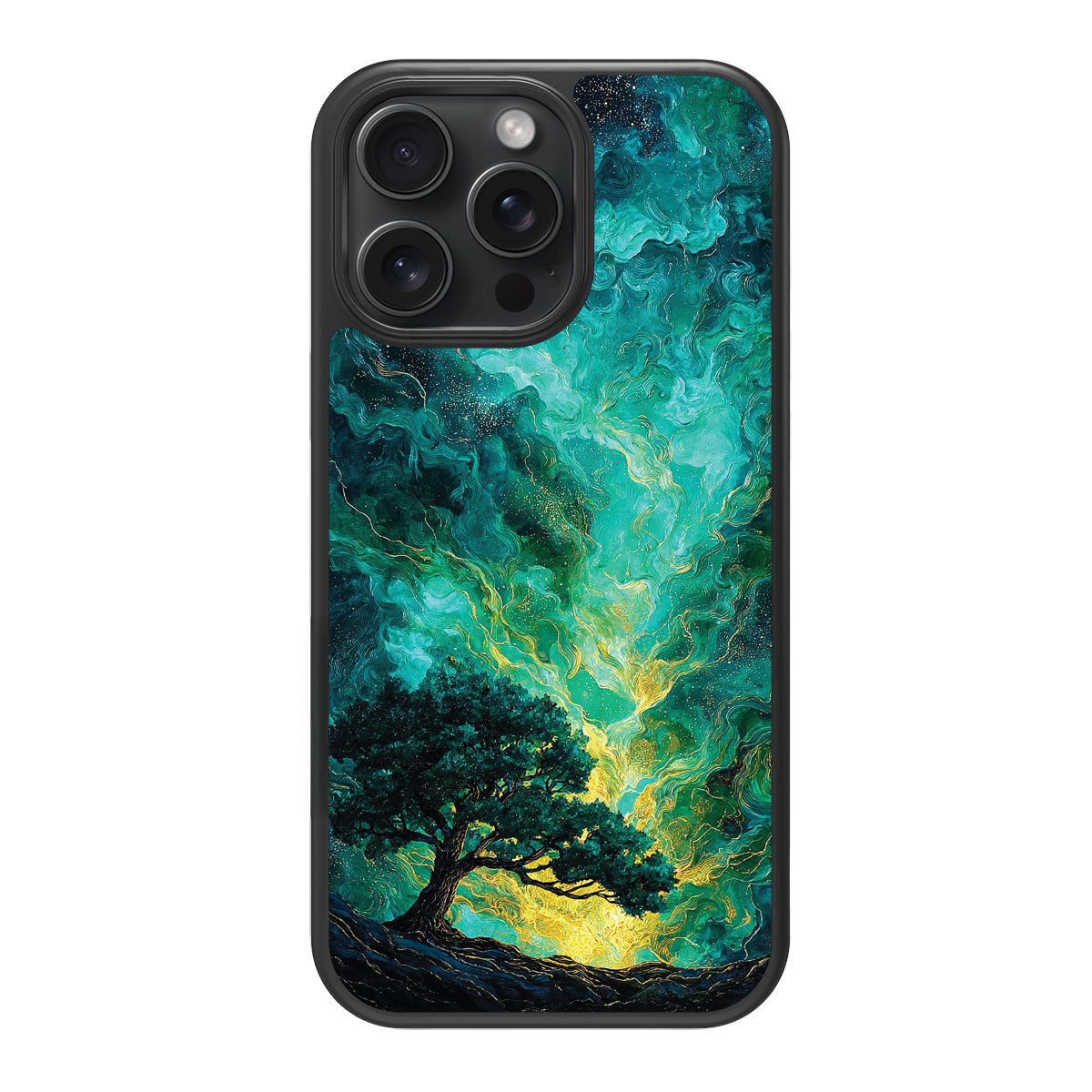 Emerald Storm design back view – iPhone 13 Pro Max case