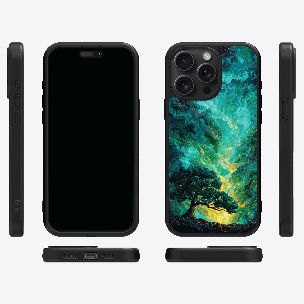 Emerald Storm iPhone 13 Pro Max case cover – multi-angle view