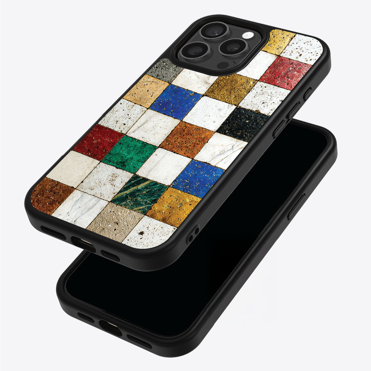 Heritage Mosaic iPhone 13 Pro Max case – back and side view