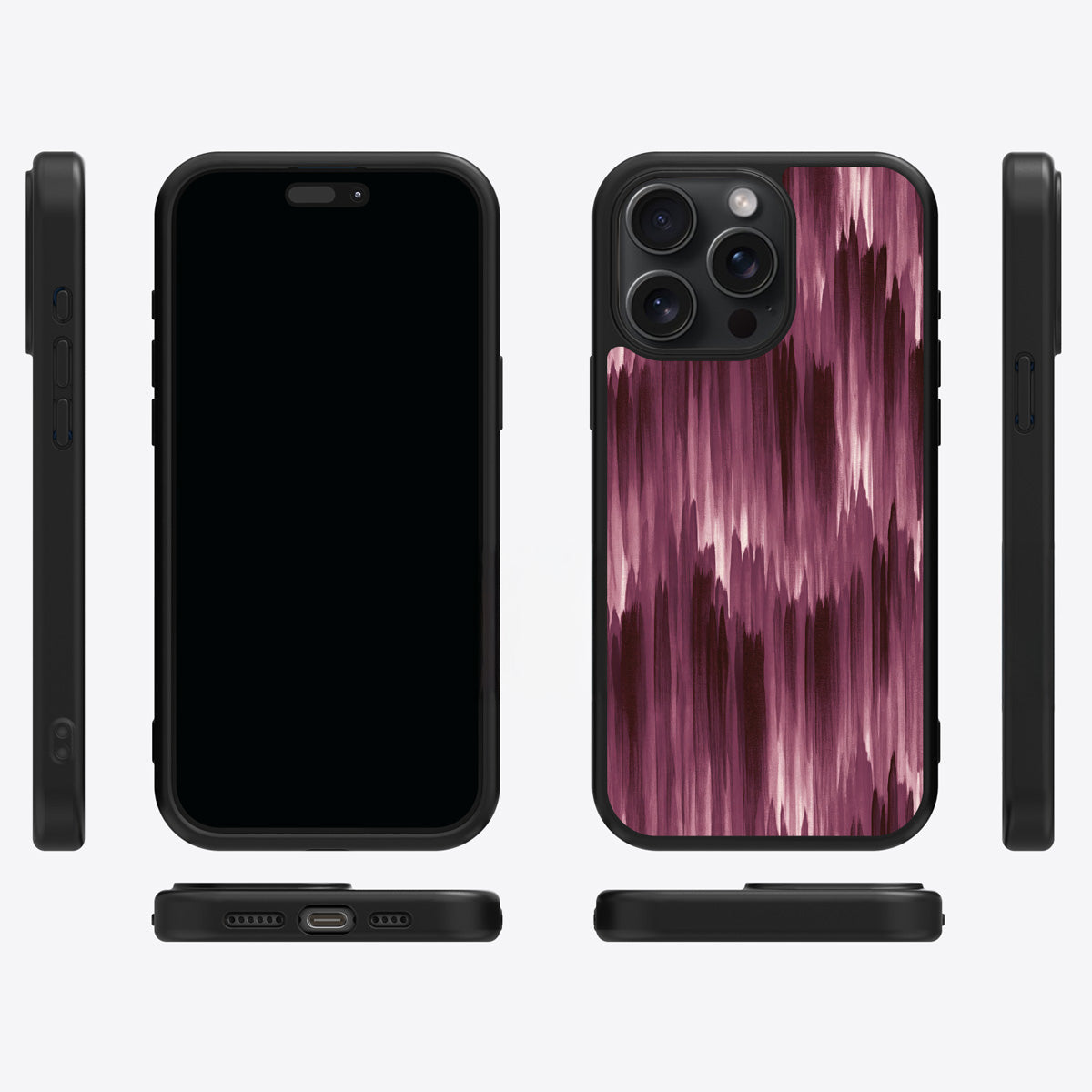 Ikat Haze iPhone 13 Pro Max case cover – multi-angle view