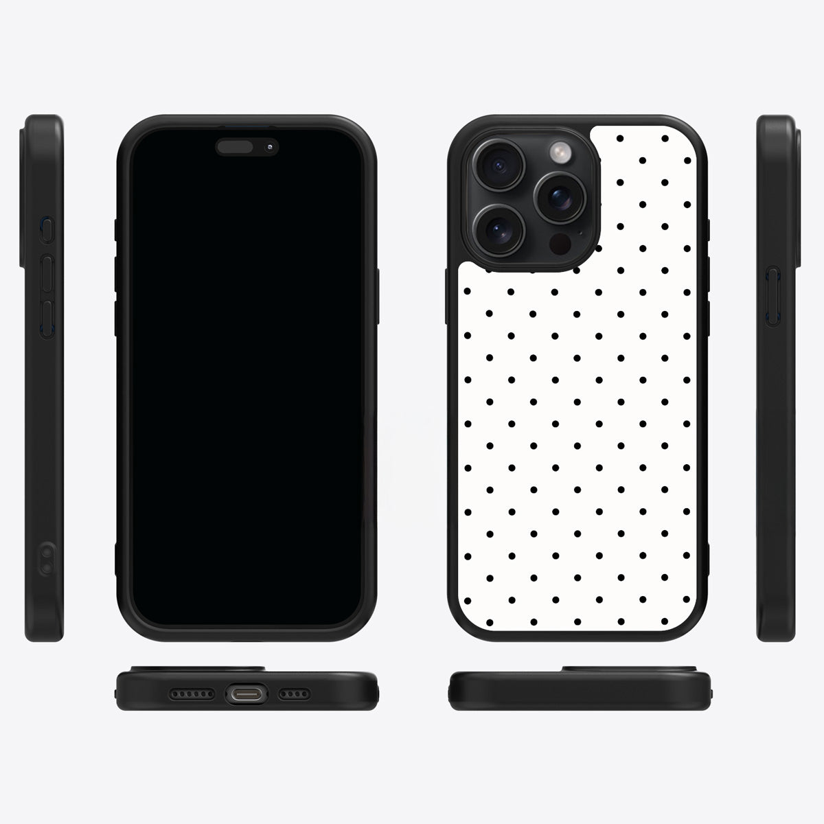 Ivory Sprinkle iPhone 13 Pro Max case cover – multi-angle view