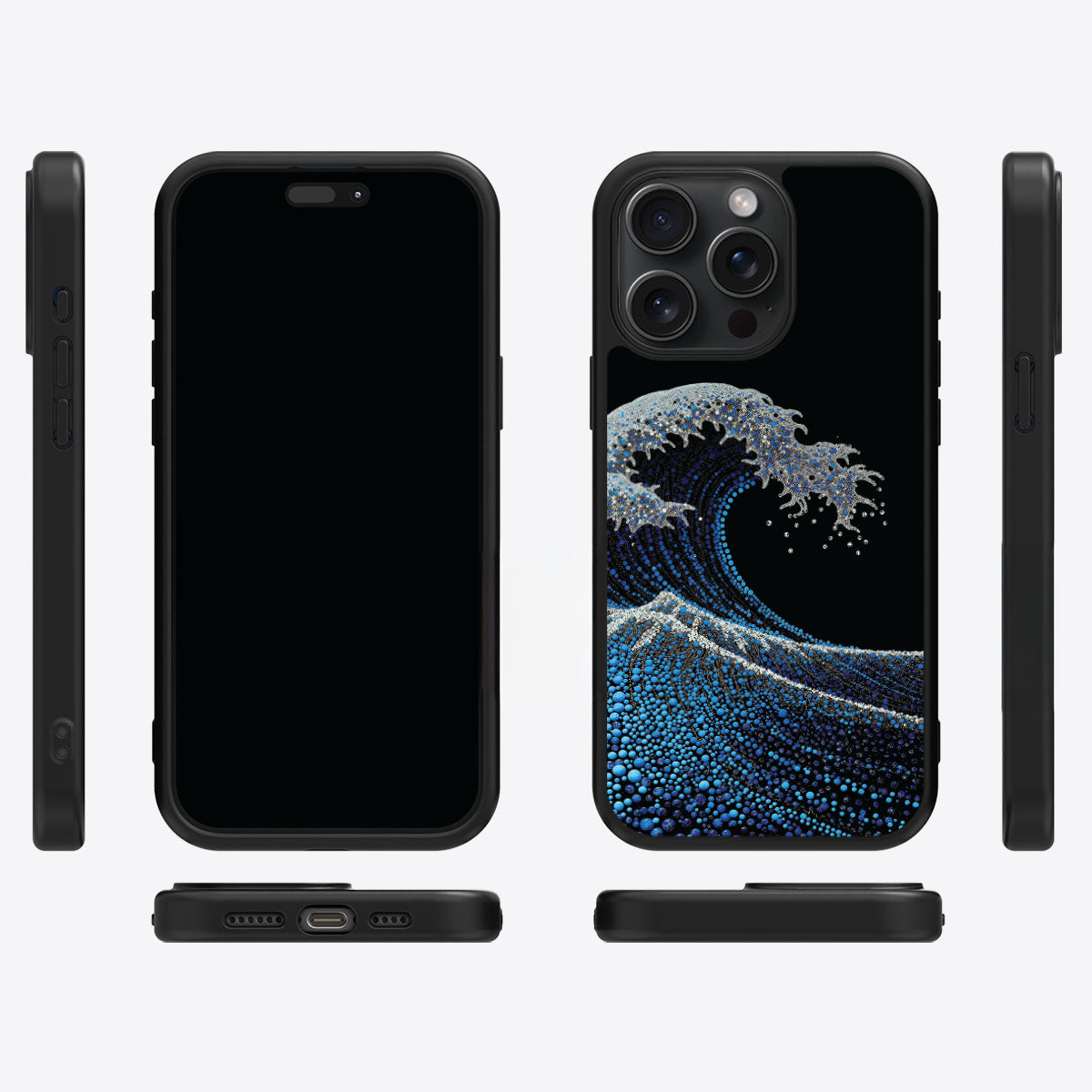 Japanese Designer iPhone 13 Pro Max Case – Midnight Tide | MagSafe