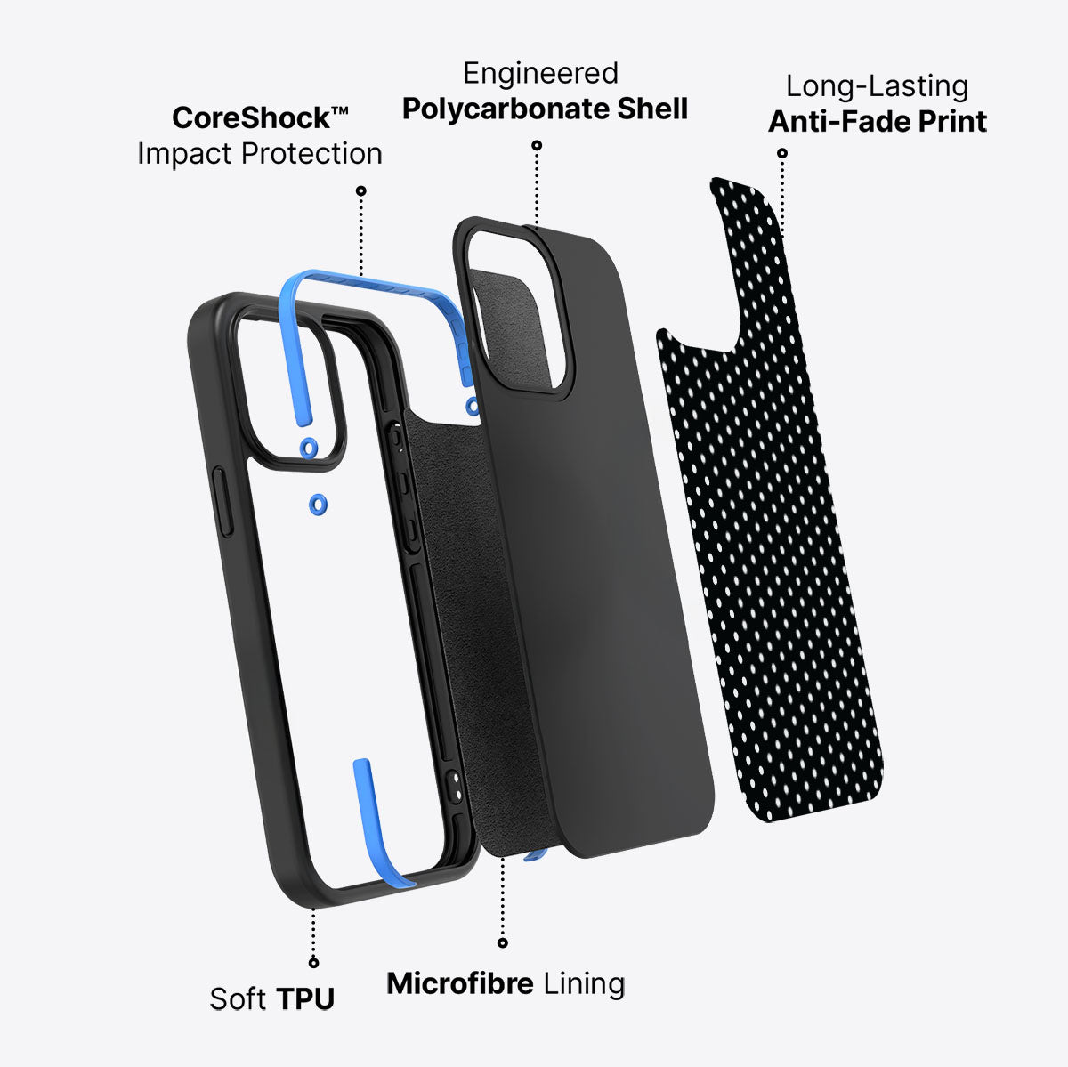 Noir Mesh - iPhone 13 Pro Max Case #case type_core (non magsafe)