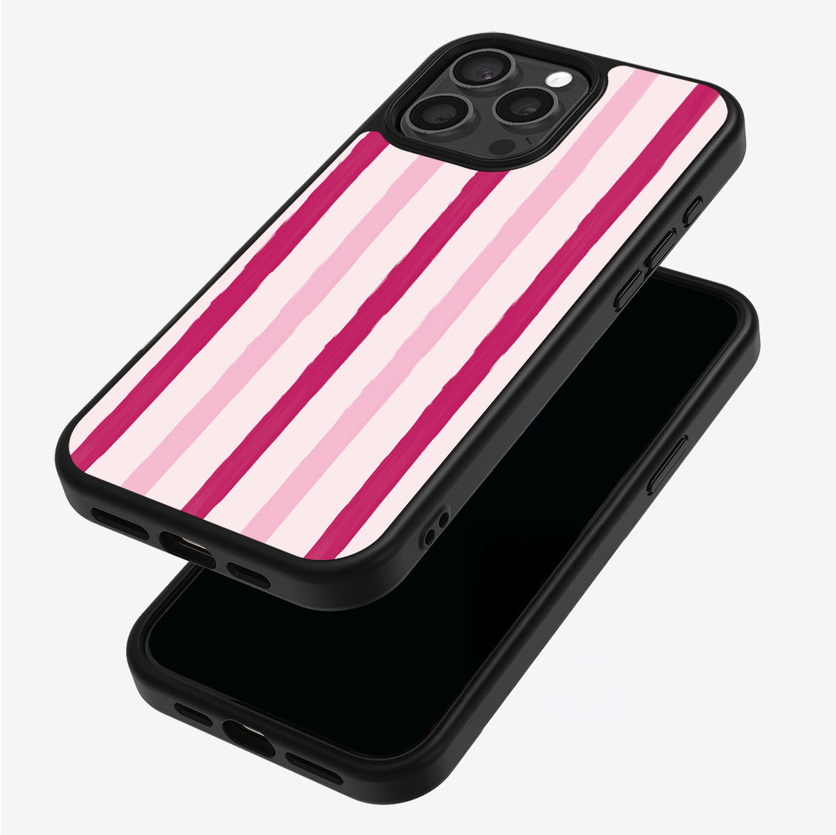 Pink Watercolor Stripes - iPhone 13 Pro Max Case #case type_core (magsafe), #case type_core (non magsafe)