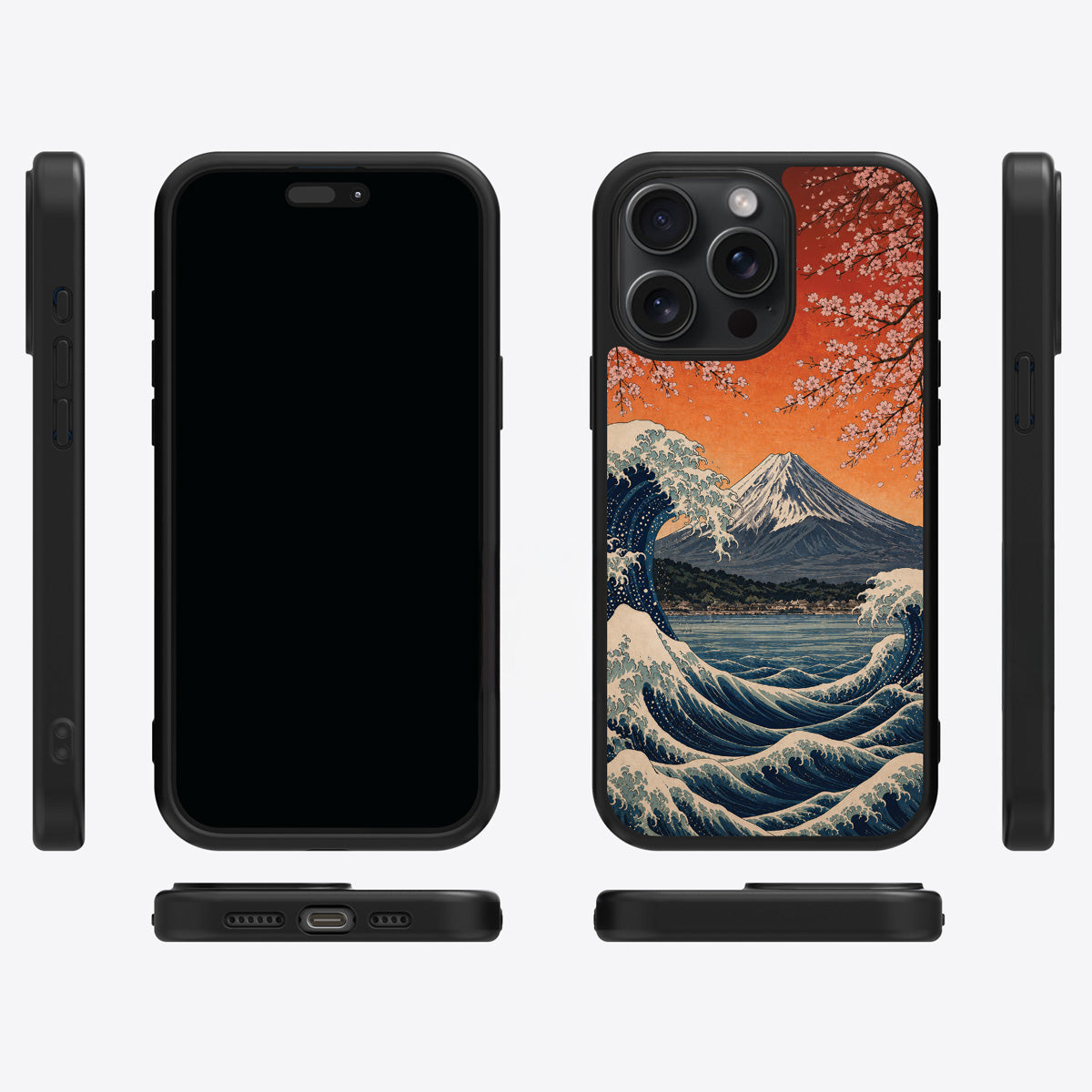 Sakura Coast iPhone 13 Pro Max case cover – multi-angle view