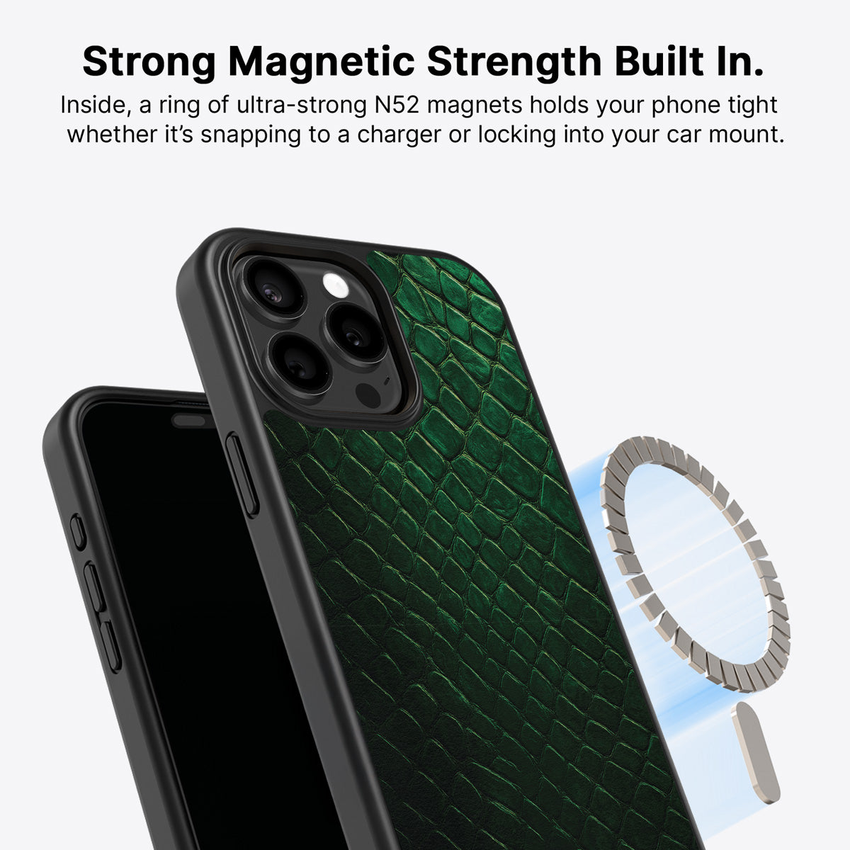 Green Designer iPhone 13 Pro Max Case – Slytherin Senses | MagSafe