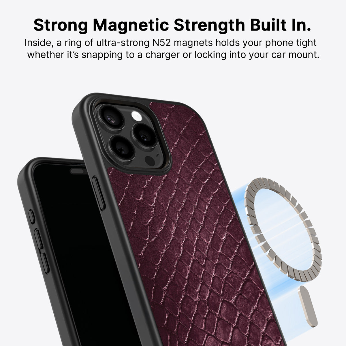 iPhone 13 Pro Max MagSafe case – Wine Python design