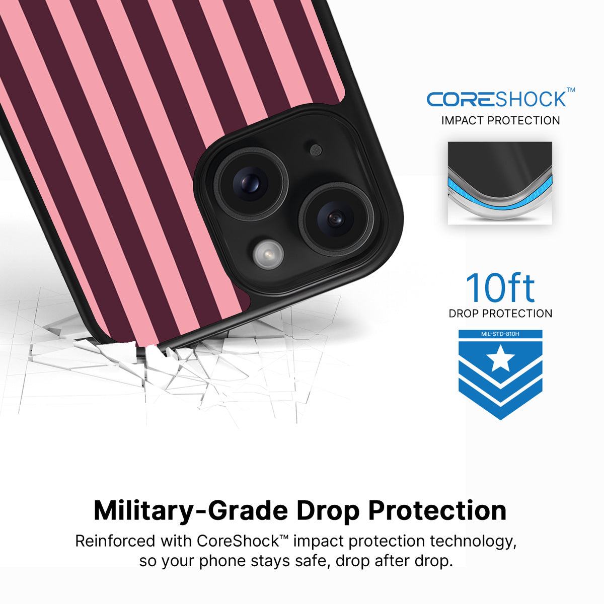 Candy Column iPhone 14 case with drop protection