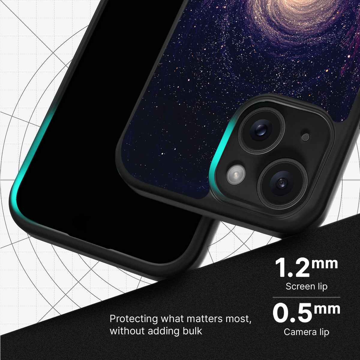 Cosmic Vortex slim iPhone 14 phone case