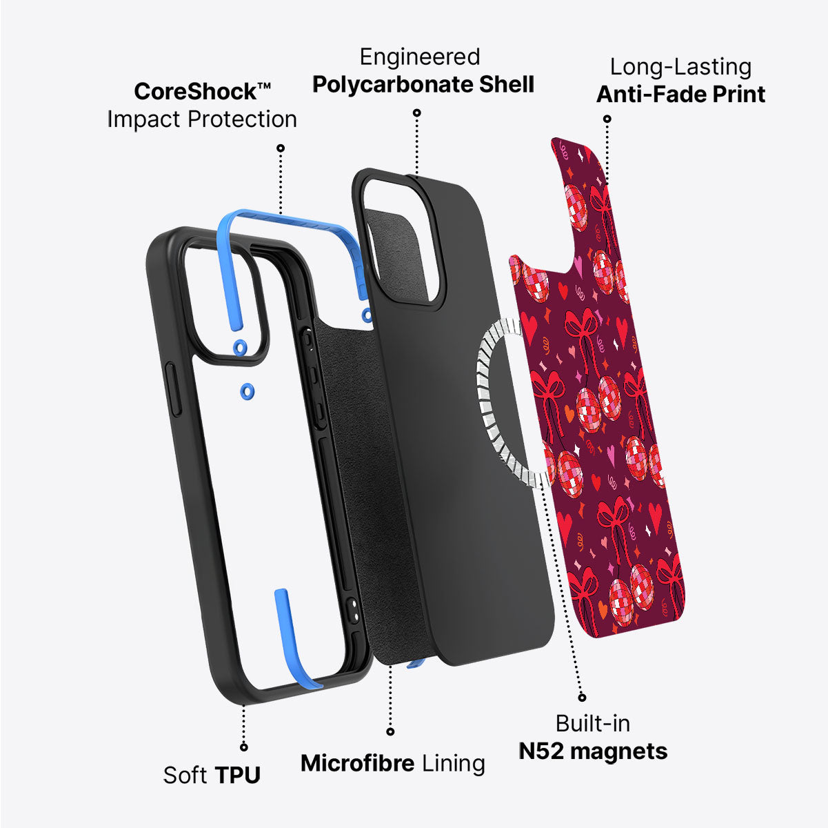 Disco Cherries - iPhone 14 Case #case type_core (magsafe)