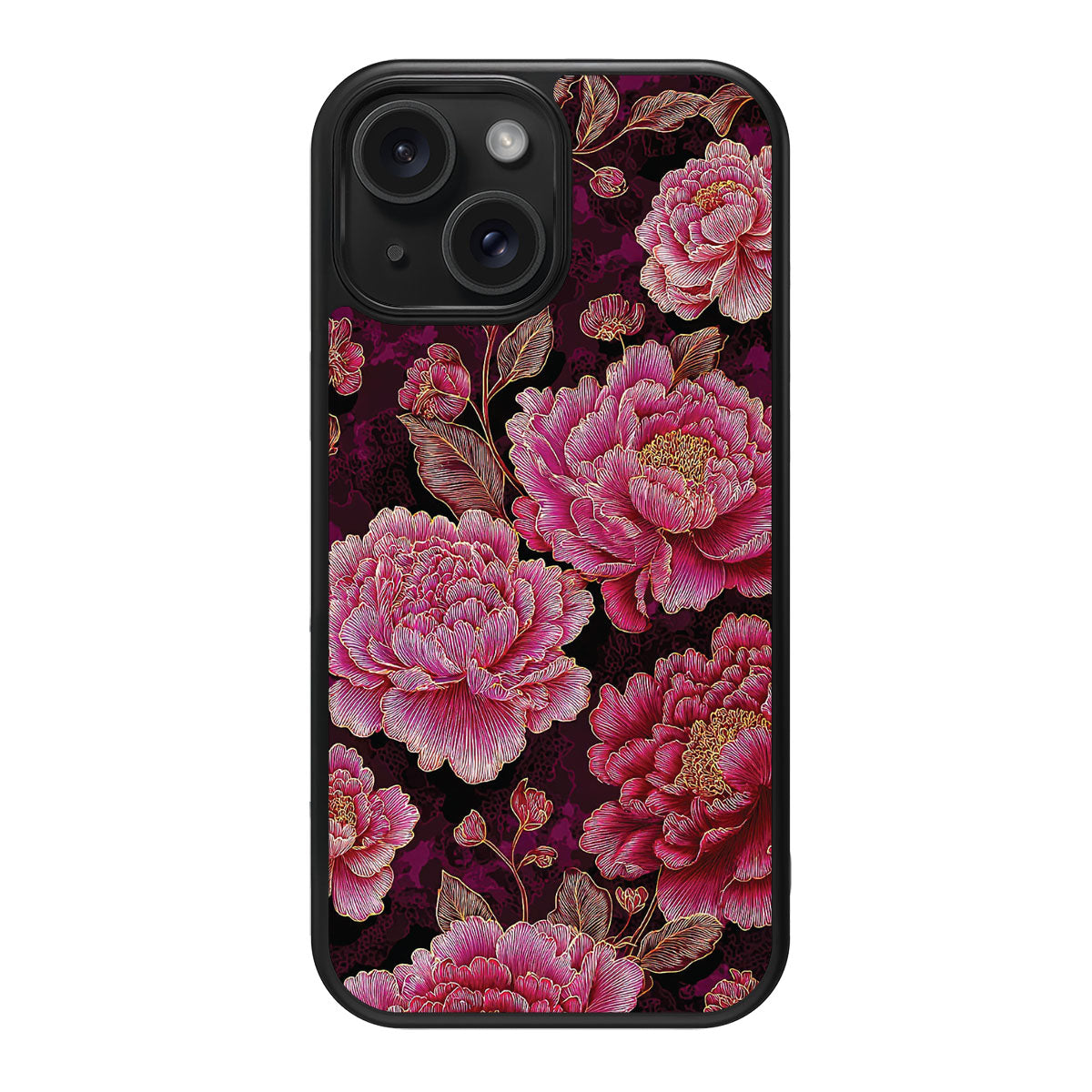 Floral Opulence design back view – iPhone 14 case