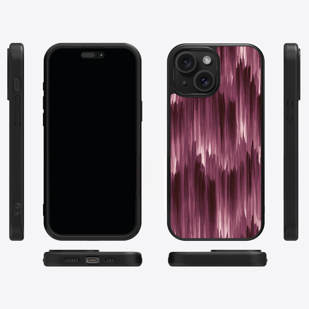 Ikat Haze iPhone 14 case cover – multi-angle view