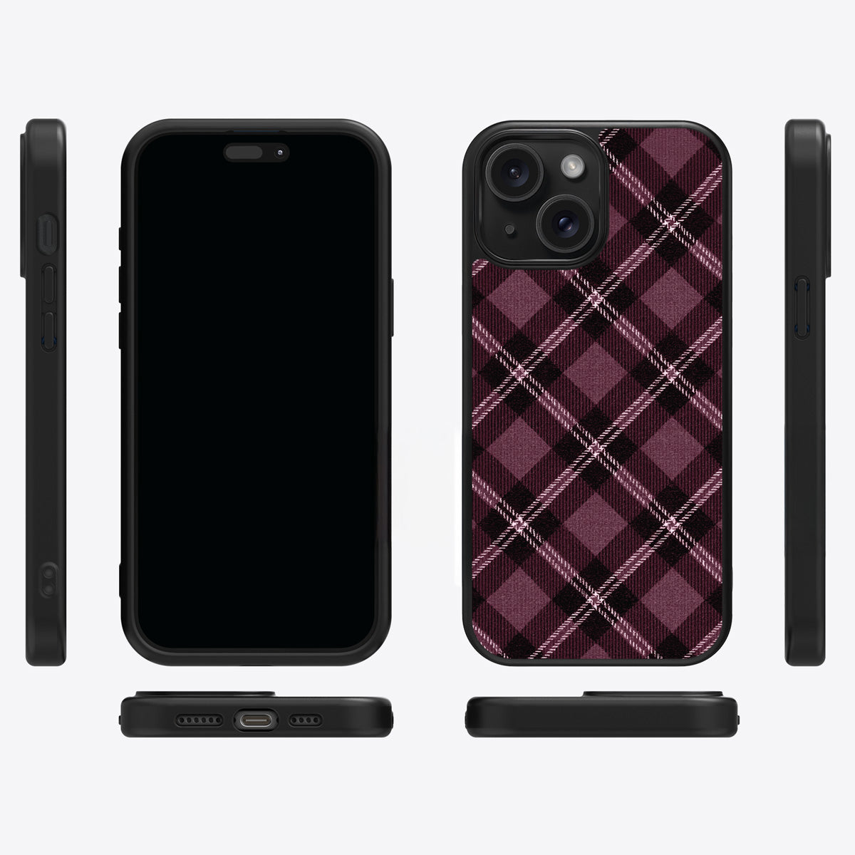 Merlot Weave iPhone 14 case cover – multi-angle view