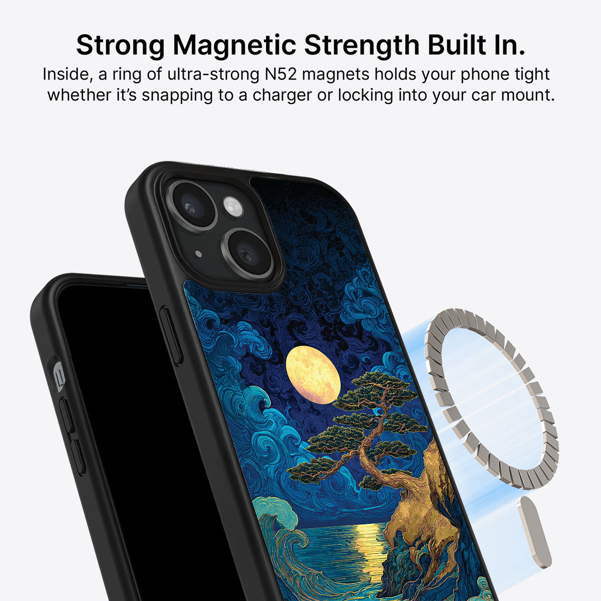 iPhone 14 MagSafe case – Moonlit Tide design