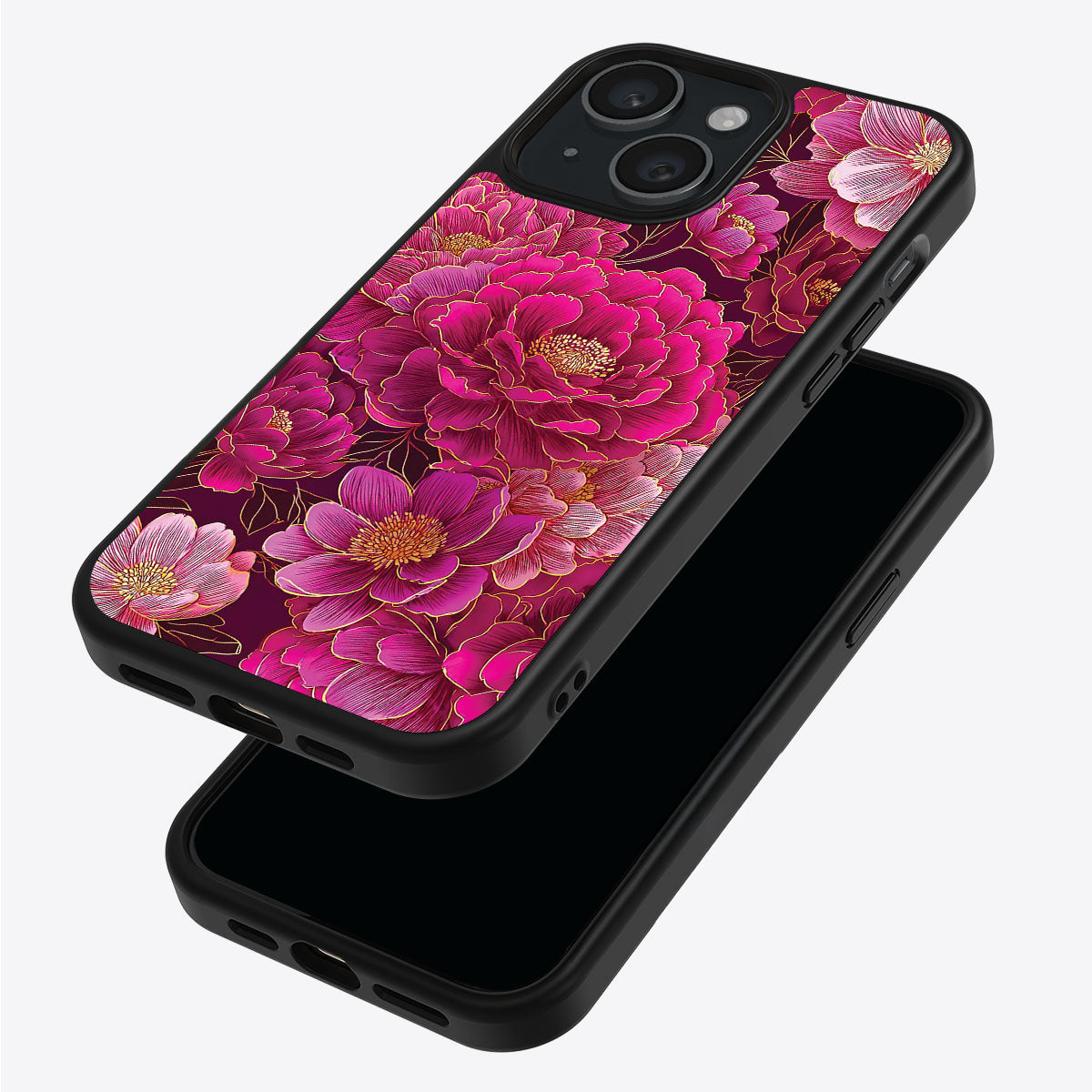Pink Reverie iPhone 14 case – back and side view