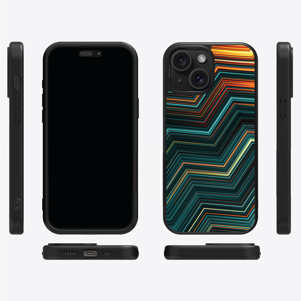 Techno Waves - iPhone 14 Case #case type_core (magsafe), #case type_core (non magsafe)