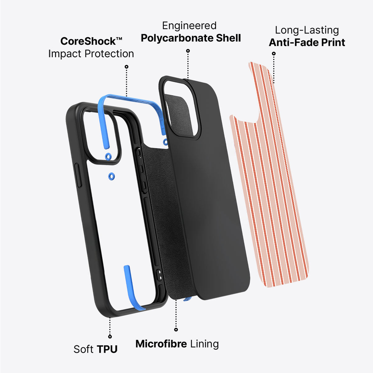 Vermillion Streak - iPhone 14 Case #case type_core (non magsafe)