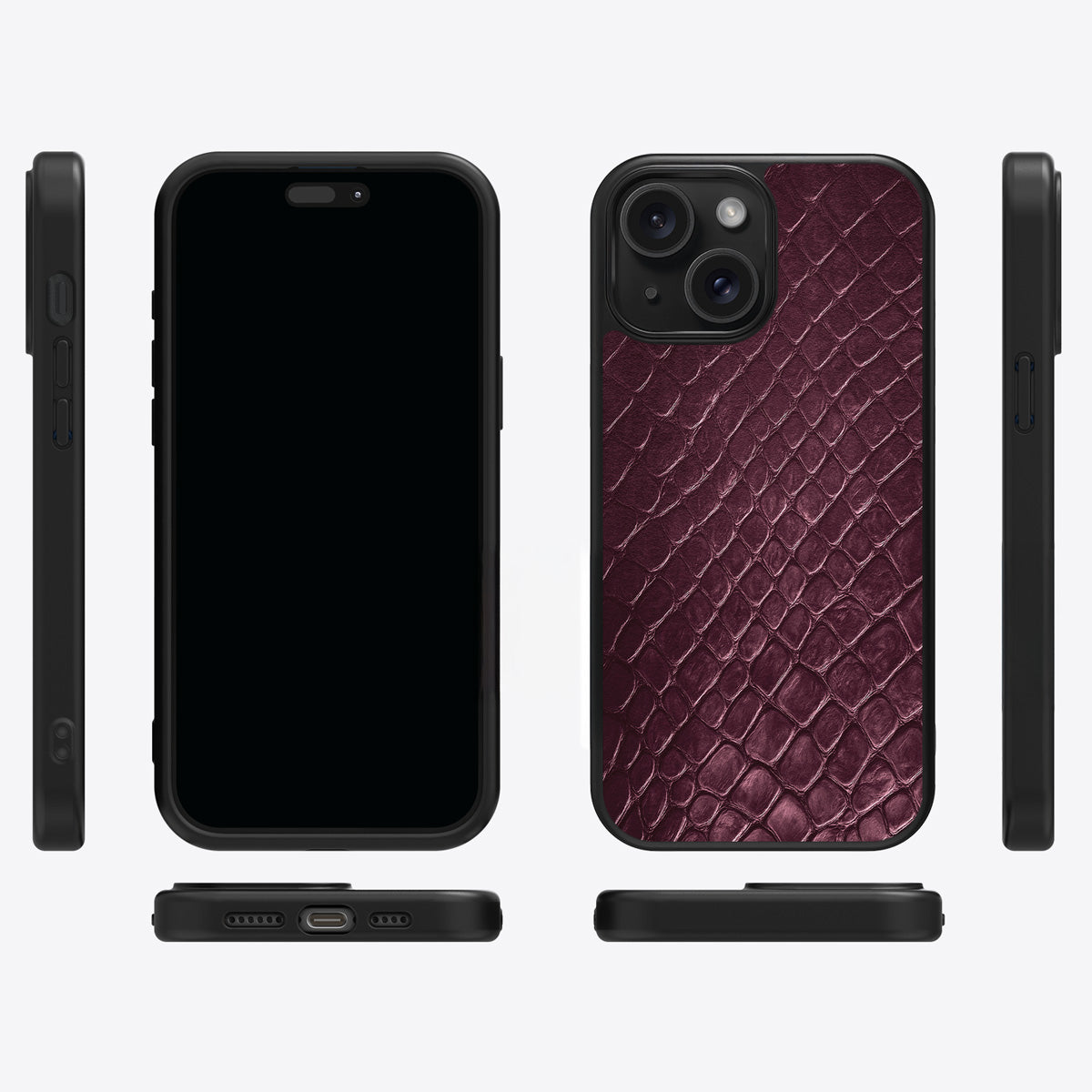 Wine Python iPhone 14 case cover – multi-angle view