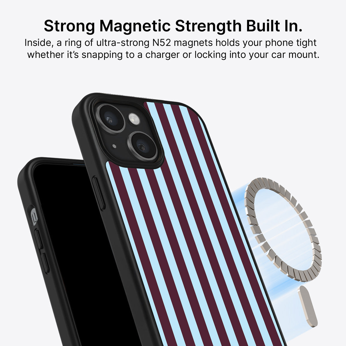 iPhone 14 Plus MagSafe case – Cabernet Column design