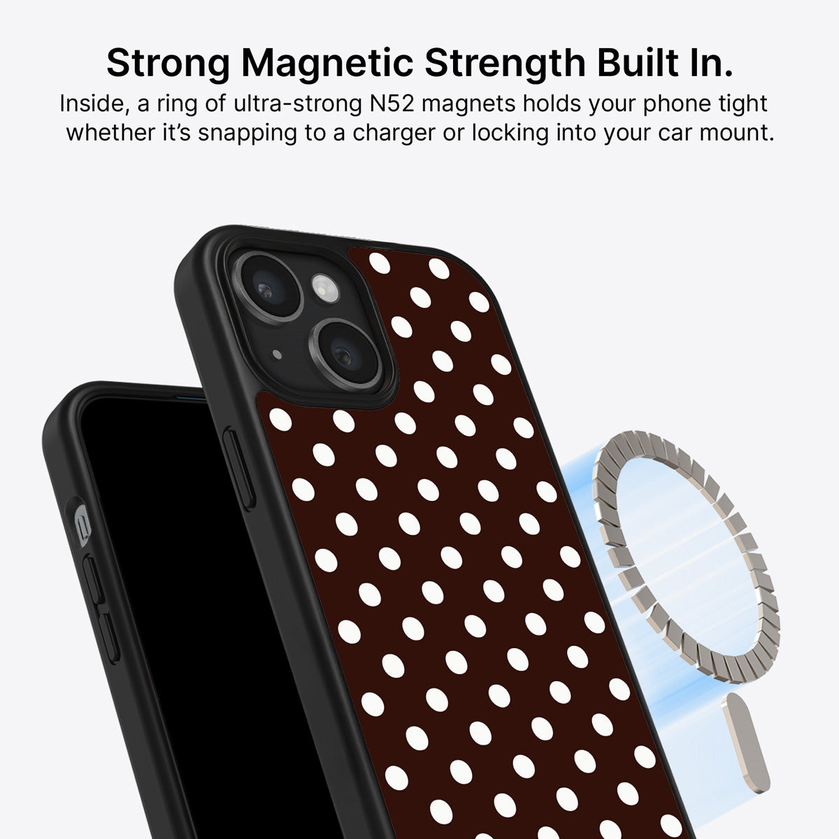 iPhone 14 Plus MagSafe case – Cocoa Confetti design